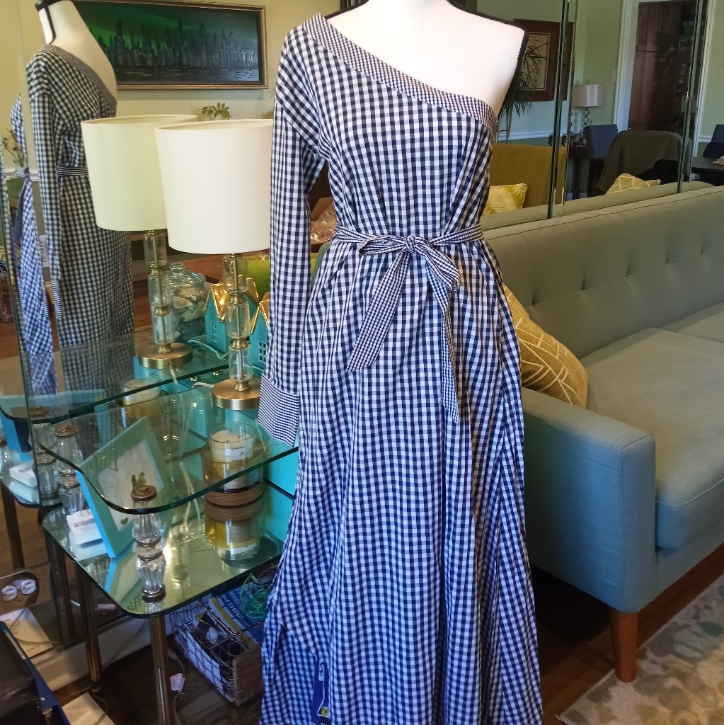 Gingham Check Cotton Dress